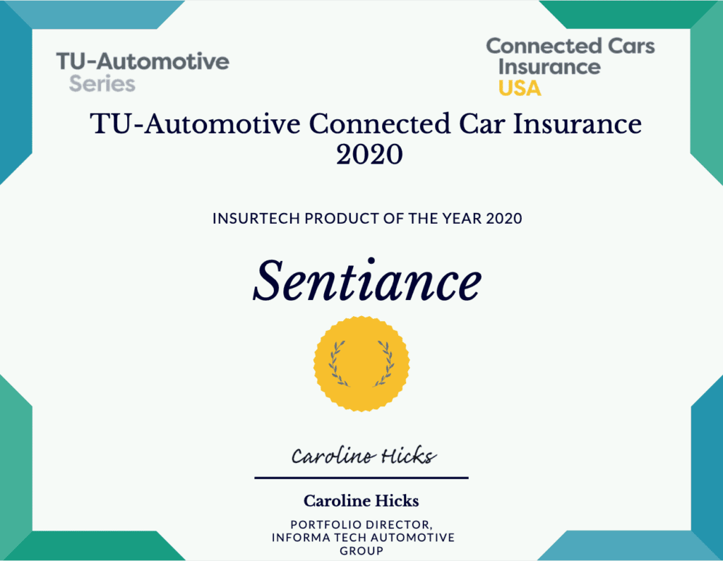 Sentiance TU-Automotive Insurtech Award