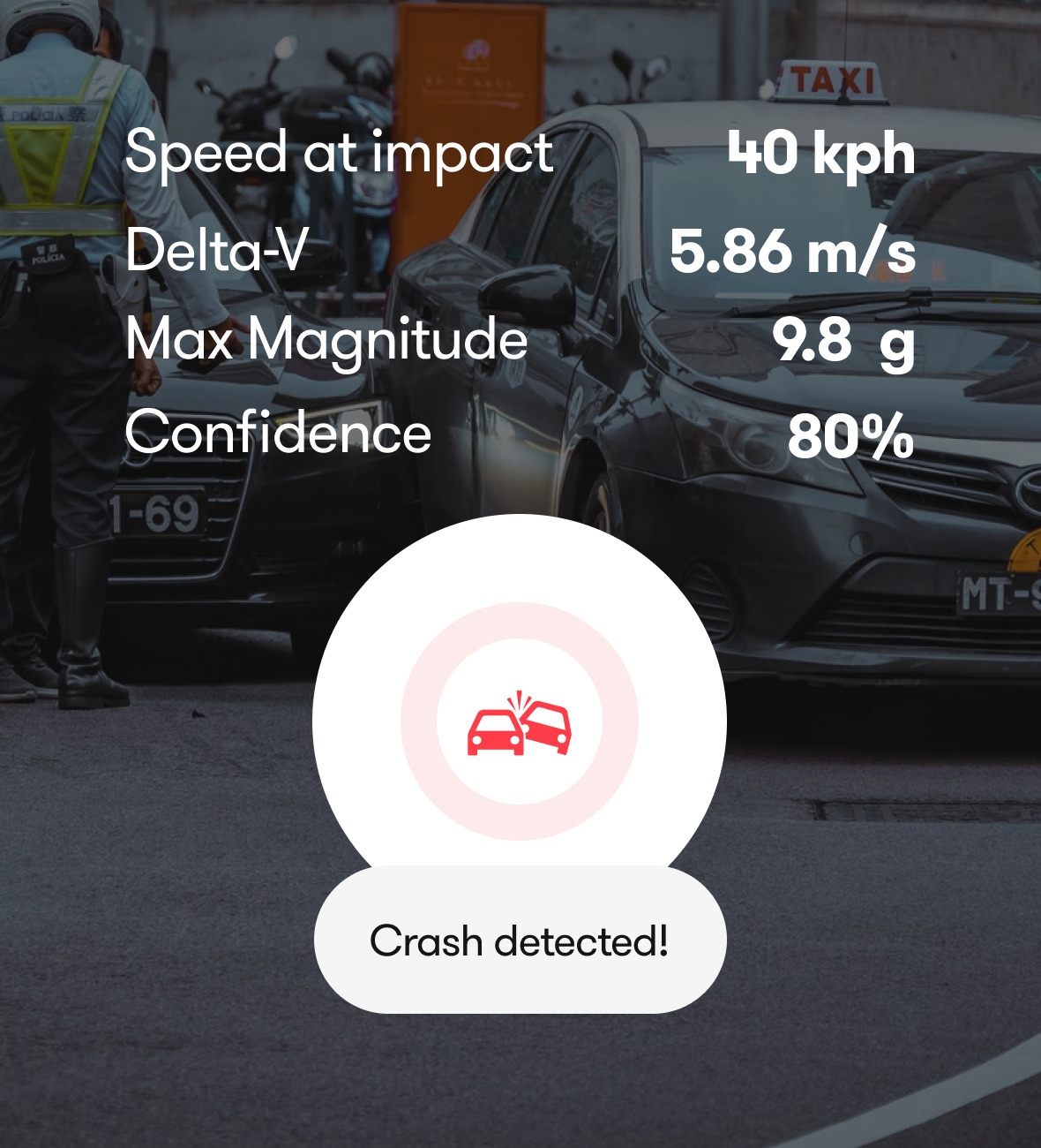 driving insights - crash detection