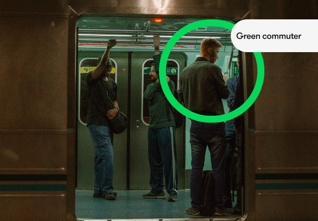User mobility behavior flagged as green commuter